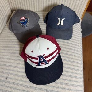Men’s Baseball Cap Set - Gray, Blue, and Red